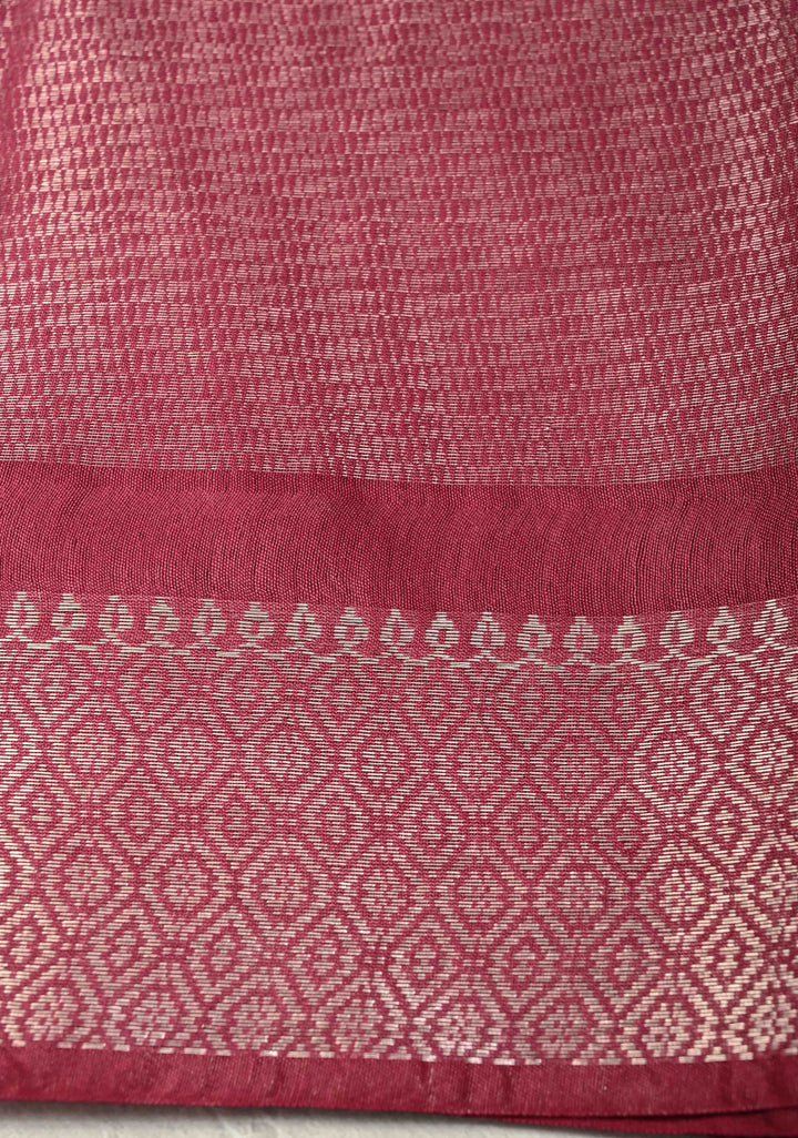 Parrot Green Semi Tussar Tissue Saree with Contrast Zari Border and Pallu | SHOBITAM