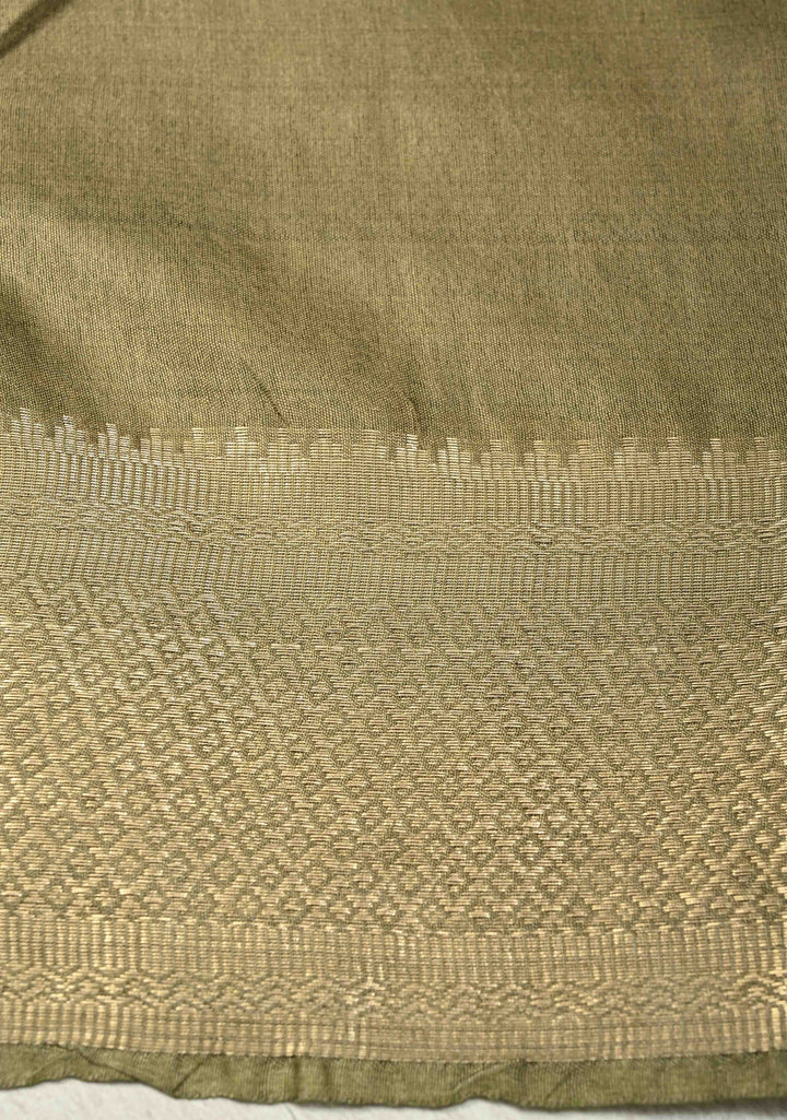 Maroon Semi Tussar Saree with Zari Polka Dots and Contrast Zari Border | SHOBITAM