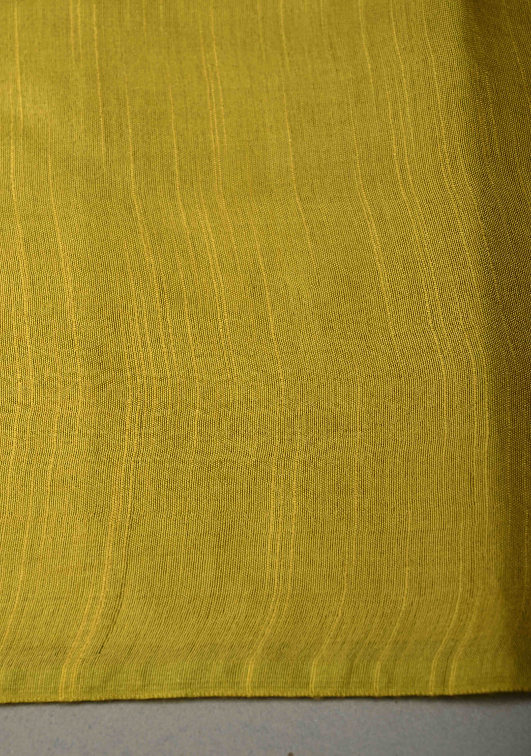 Moss Green Borderless Semi Tussar Saree with Thread and Zari Buttas | SHOBITAM