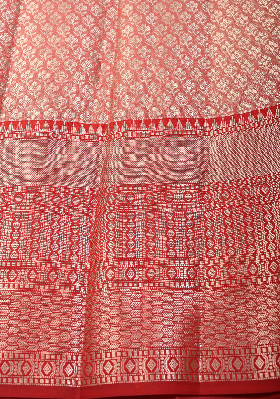 Mint Green Kanjivaram Tissue Semi Silk Saree with Meenakari Floral Jaal and Contrast Zari Border