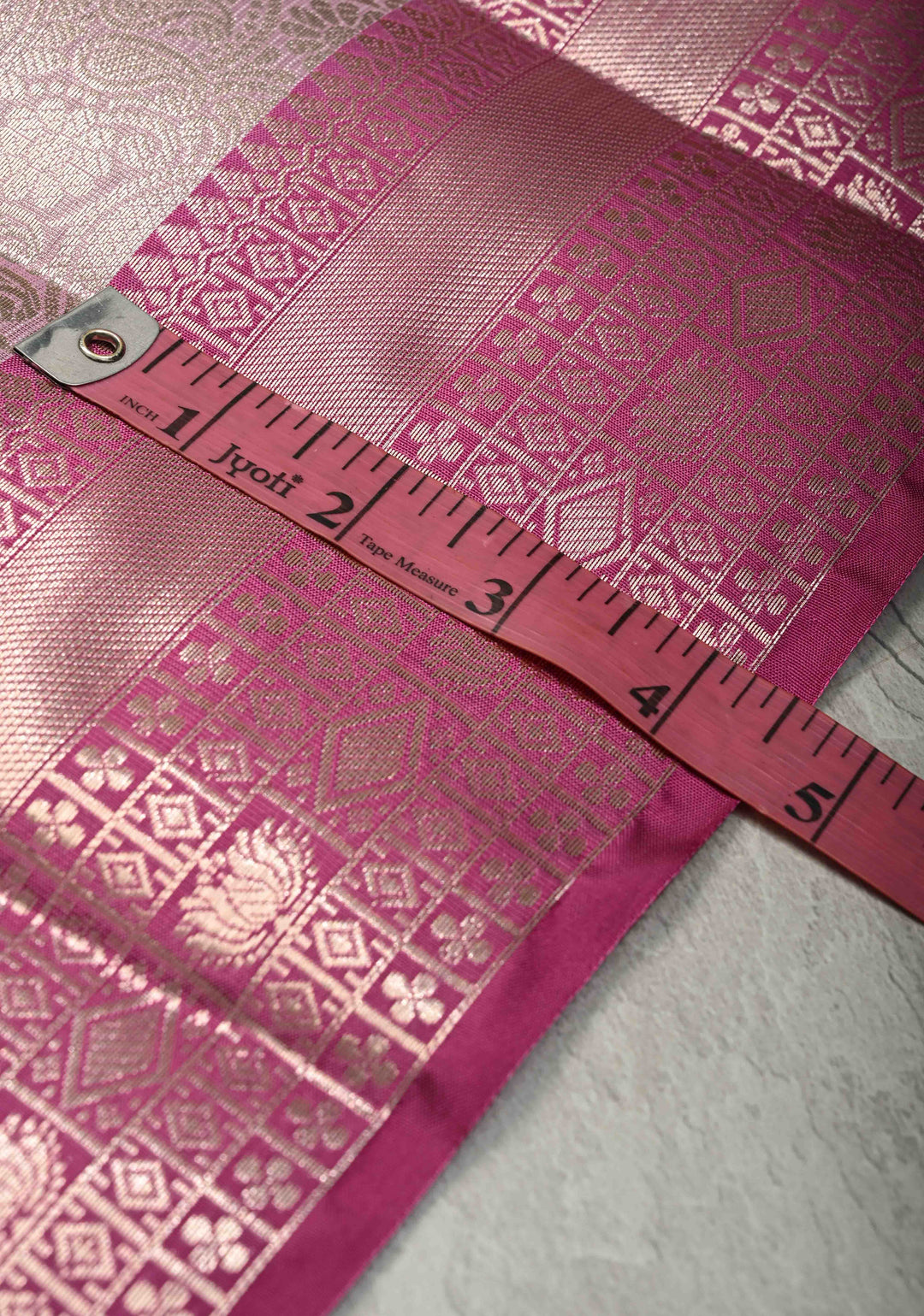 Lilac Kanjivaram Tissue Semi Silk Saree with Zari Buttas and Contrast Zari Border