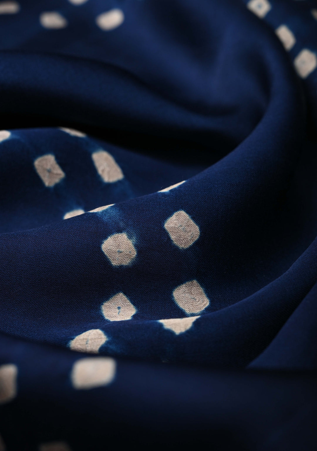 Dark Sapphire Modal Silk Ajrakh Fusion Saree with Sarkam Bandhej and Zardosi Work on Pallu