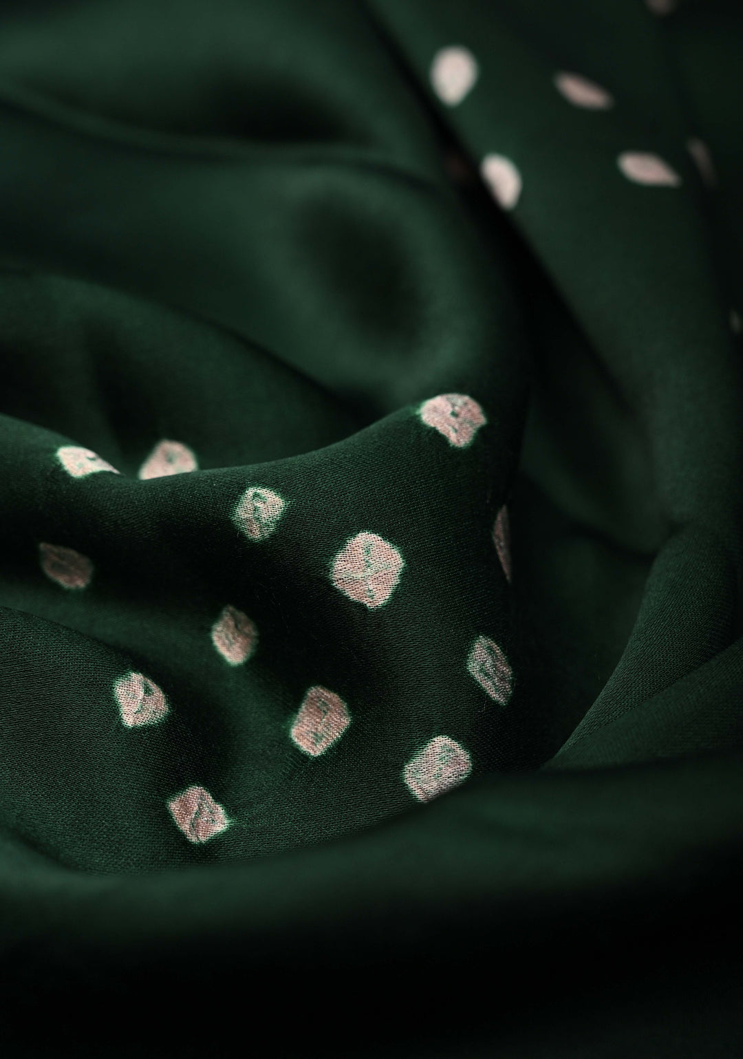 Modal Silk Saree with Sarkam Bandhej Ajrakh Fusion Saree in Bottle Green