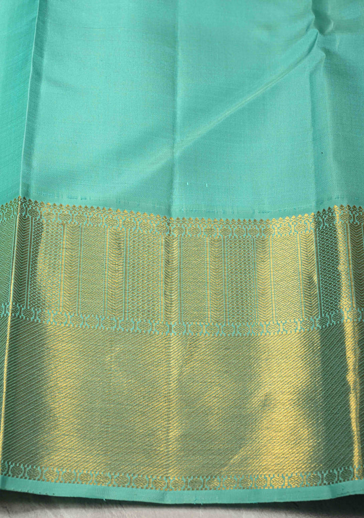 Rani Pink Korvai Kanjivaram Pure Silk Saree with Zari Buttas and Contrast Border | SILK MARK CERTIFIED