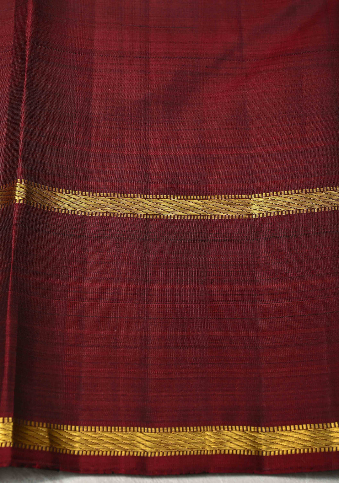 Purple-Betel Nut Brown Kanjivaram Pure Silk Saree with Zari Checks and Rettaipet  Border | SILK MARK CERTIFIED