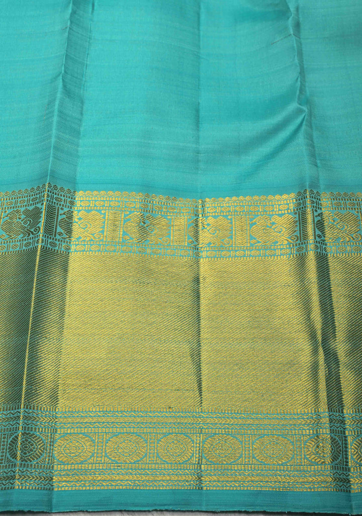 Pure Zari Rani Pink Korvai Kanjivaram Pure Silk Saree with Zari Checks and Contrast Zari Border | SILK MARK CERTIFIED