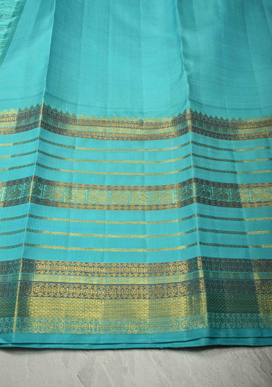 Pure Zari Deep Plum Brown Korvai Kanjivaram Pure Silk Saree with Peacock-Mandala Motifs and Contrast Wide Zari Border | SILK MARK CERTIFIED