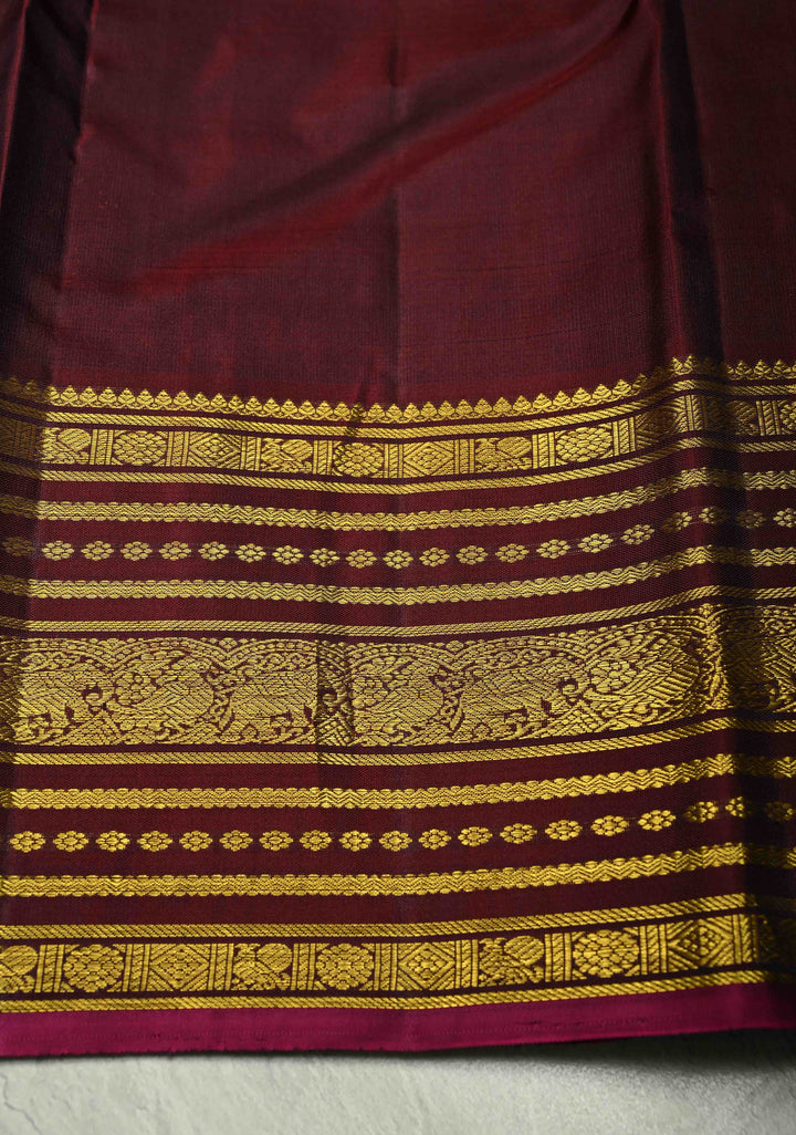 Kanchana Kanjivaram Pure Silk Saree with Zari Buttas and Zari Border | SILK MARK CERTIFIED