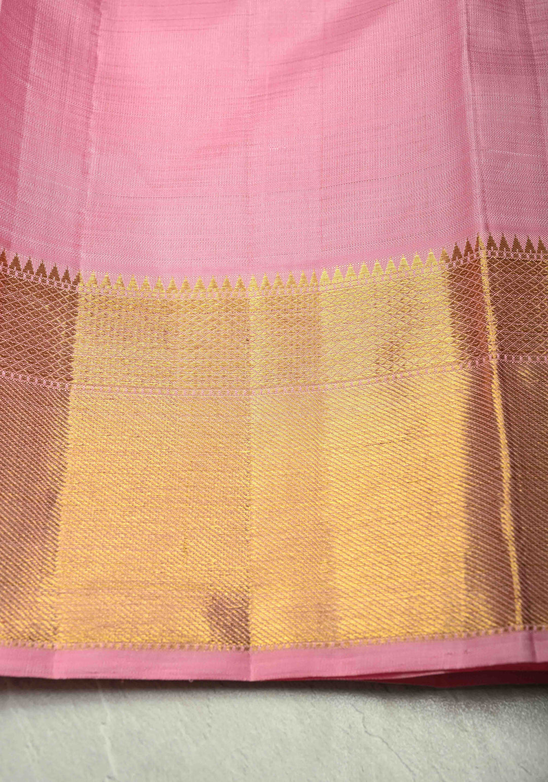 Dark Brown Podi Kattam Zari Checks on Kanjivaram Pure Silk Saree with Ganda Berunda Motif and Contrast Zari Border | SILK MARK CERTIFIED