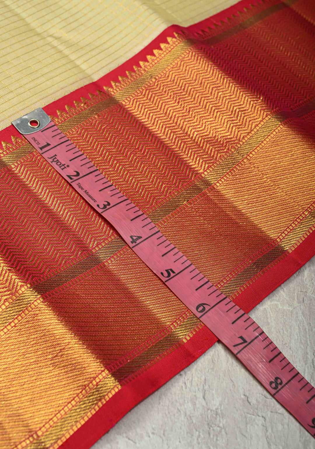 Pista Green Dual Tone korvai Kanjivaram Pure Silk Saree with Zari Checks and Contrast Wide Zari Border | SILK MARK CERTIFIED