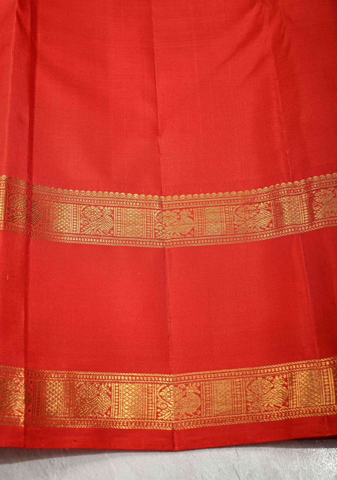 Sapphire Blue  Korvai Kanjivaram Pure Silk Saree with Zari Buttas and Contrast Rettaipet Zari Border | SILK MARK CERTIFIED