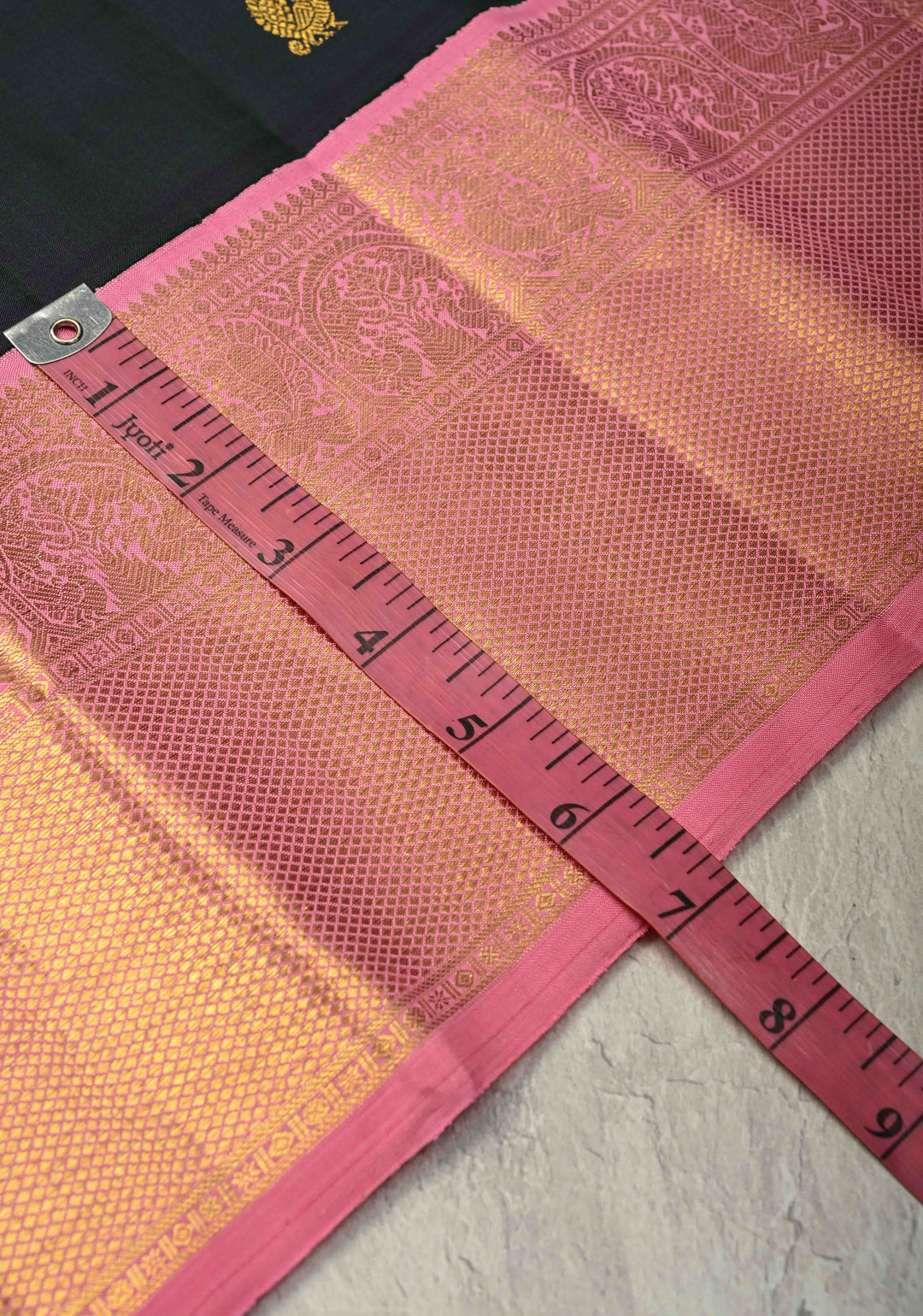 Bottle Green-Blue Dual Tone Pure Kanjivaram Silk Saree with Zari Buttas and Contrast Zari Border| SILK MARK CERTIFIED