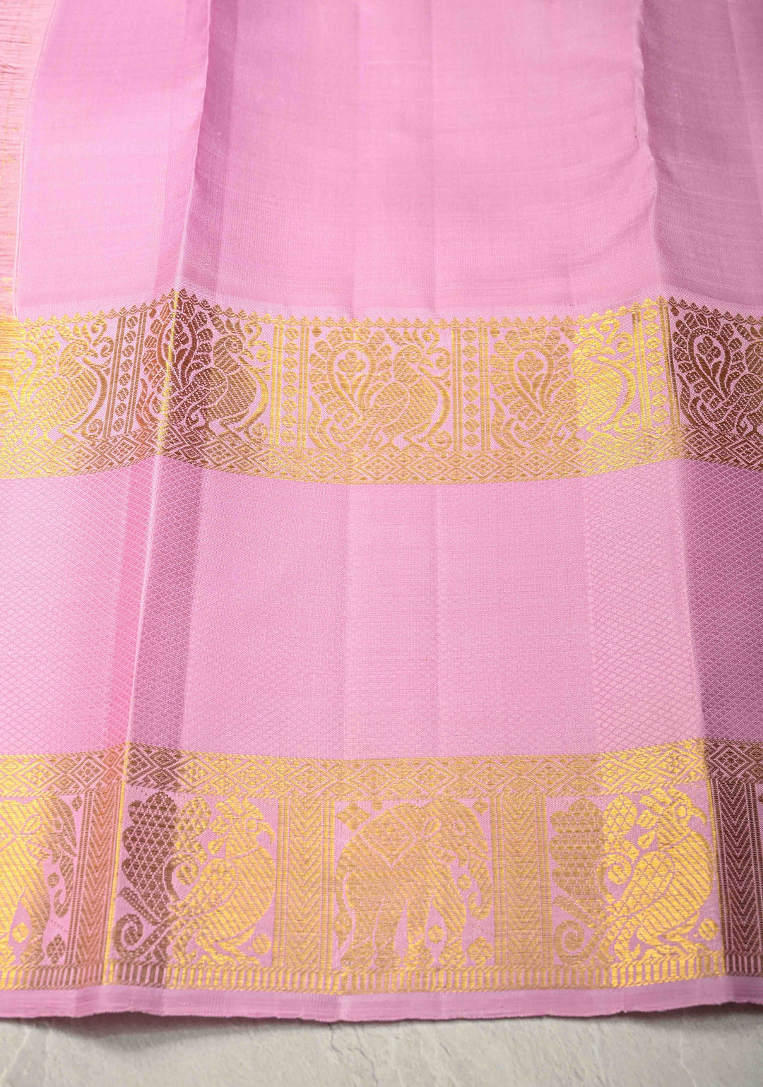 Deep Wine  Korvai Pure Kanjivaram Silk Saree with Zari Buttas and Contrast Rettaipet Zari Border| SILK MARK CERTIFIED | SHOBITAM