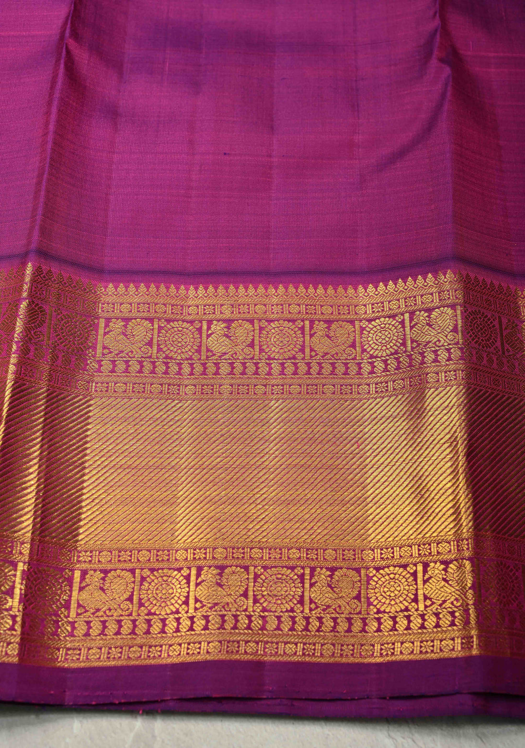 Parrot Green Dual Tone Pure Kanjivaram Silk Saree with Zari Buttas and Zari Border| SILK MARK CERTIFIED