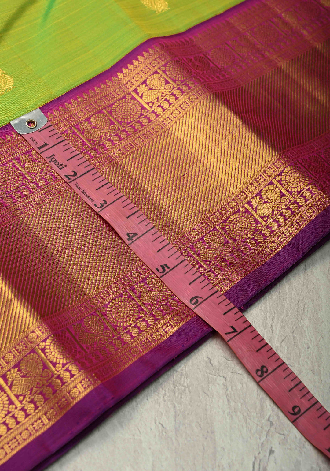 Parrot Green Dual Tone Pure Kanjivaram Silk Saree with Zari Buttas and Zari Border| SILK MARK CERTIFIED