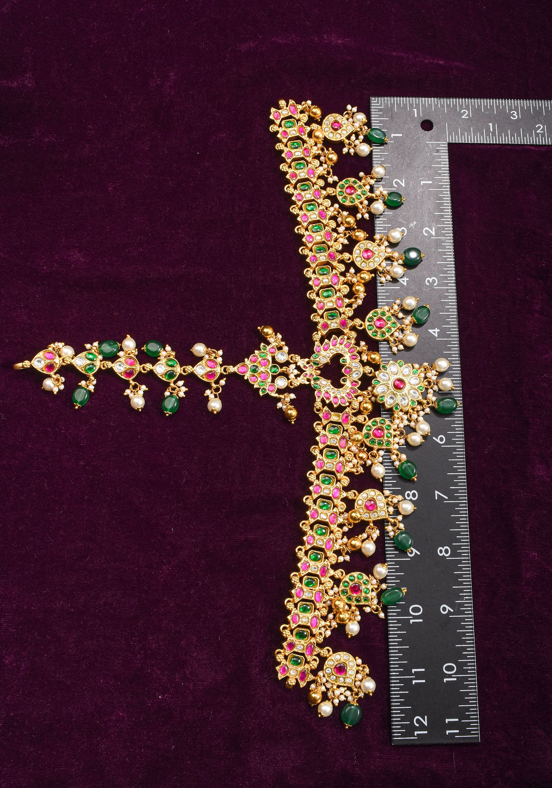 Jadau Maang Tika Ahmedabadi Kundan Hair Ornament