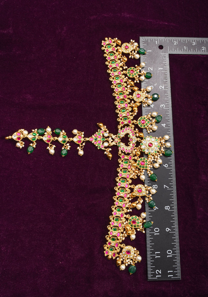 Jadau Maang Tika Ahmedabadi Kundan Hair Ornament