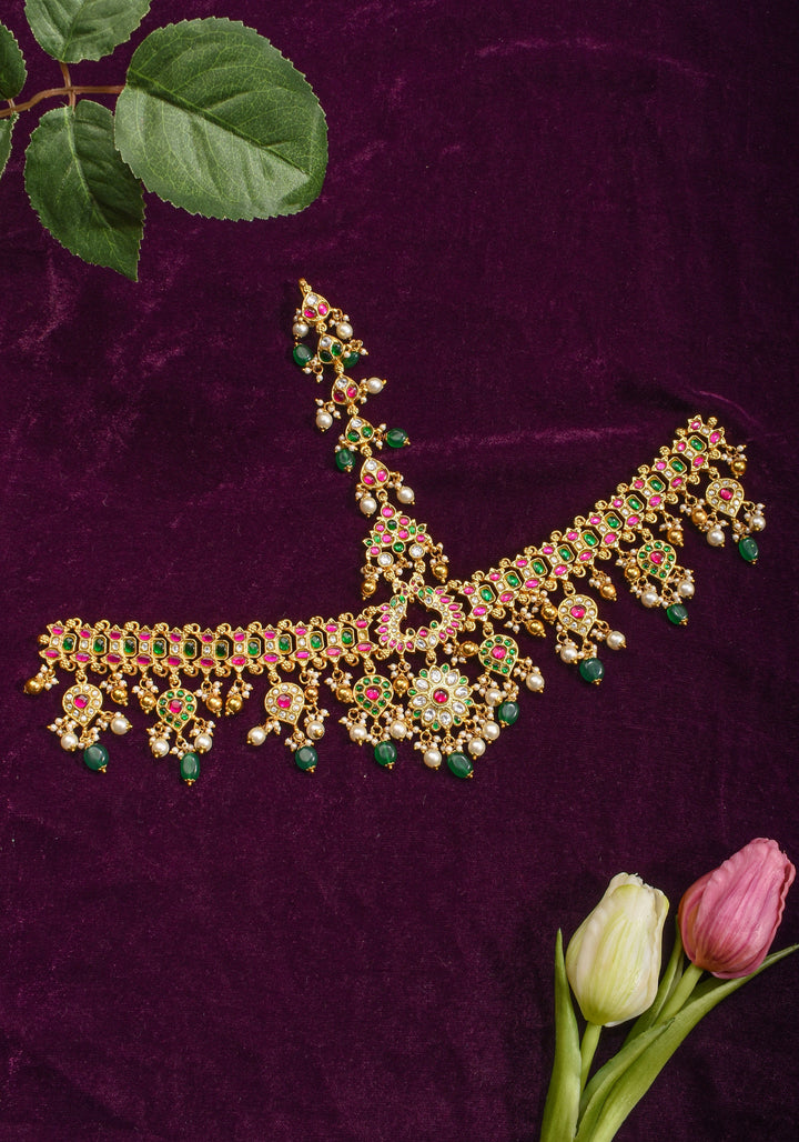 Jadau Maang Tika Ahmedabadi Kundan Hair Ornament