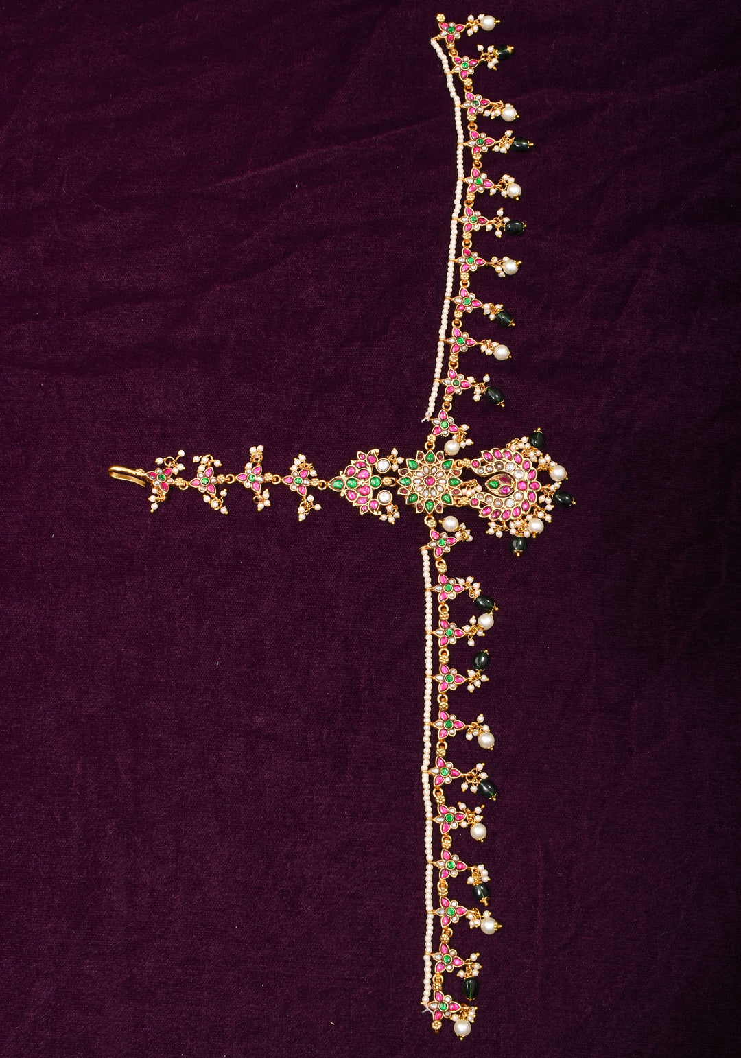 Maang Tika and Sheeshphool Ahmedabadi Kundan Hair Ornament