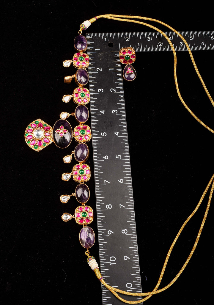 Jadau Kundan Bridal Necklace Set | Shobitam Jewelry