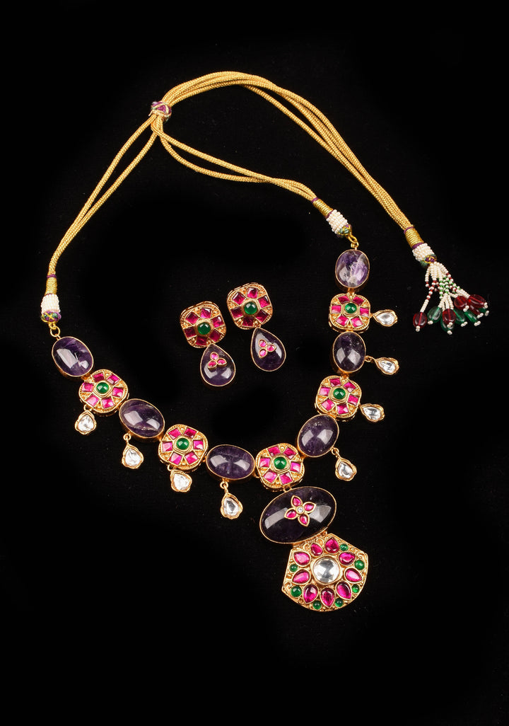 Jadau Kundan Bridal Necklace Set | Shobitam Jewelry