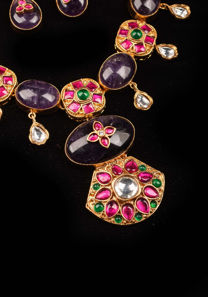 Jadau Kundan Bridal Necklace Set | Shobitam Jewelry