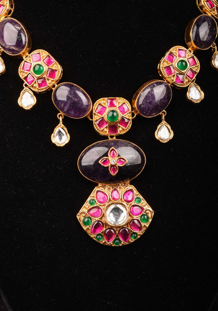 Jadau Kundan Bridal Necklace Set | Shobitam Jewelry