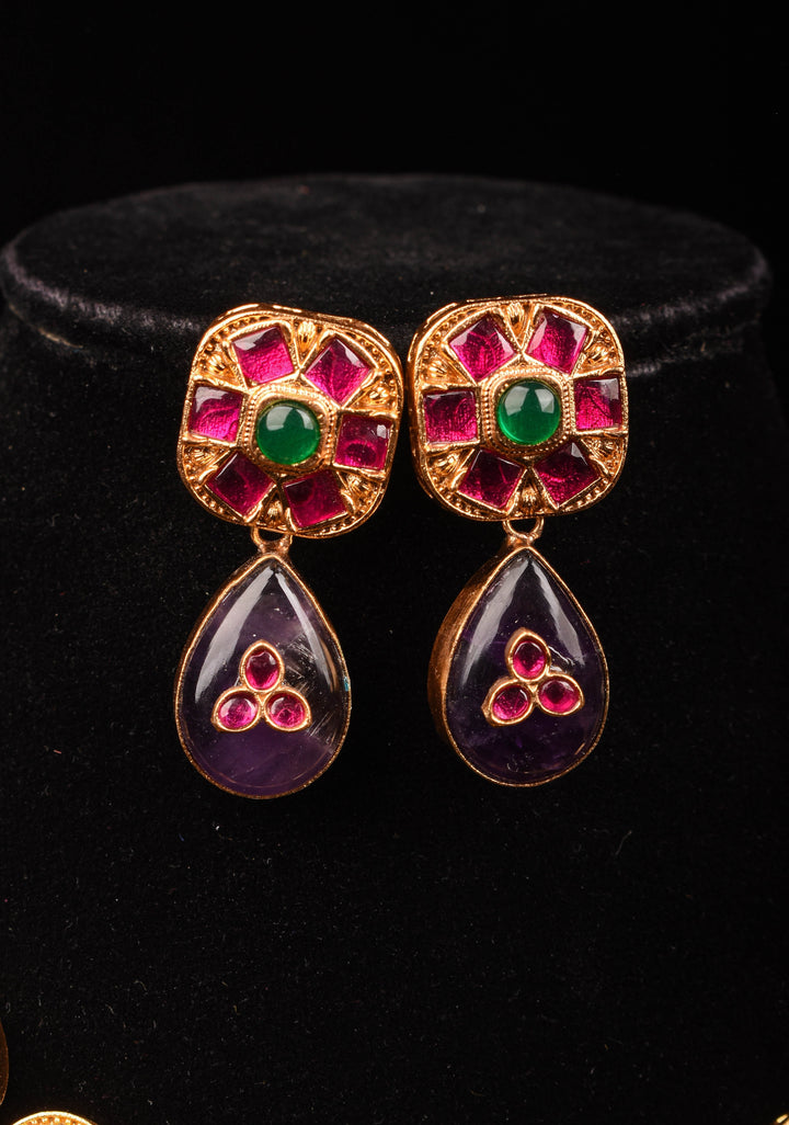 Jadau Kundan Bridal Necklace Set | Shobitam Jewelry