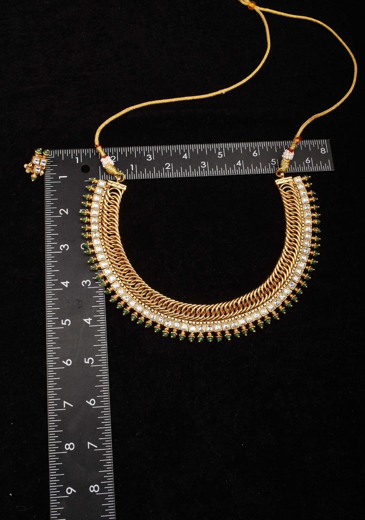 Microplated Kundan Jadau Lightweight Choker set
