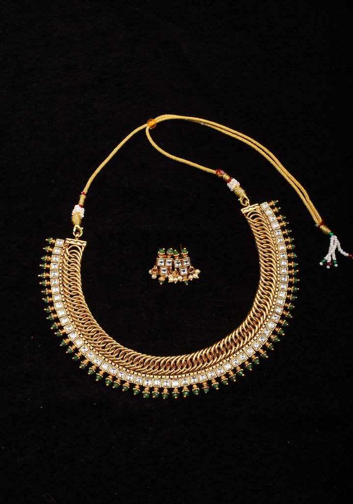 Microplated Kundan Jadau Lightweight Choker set