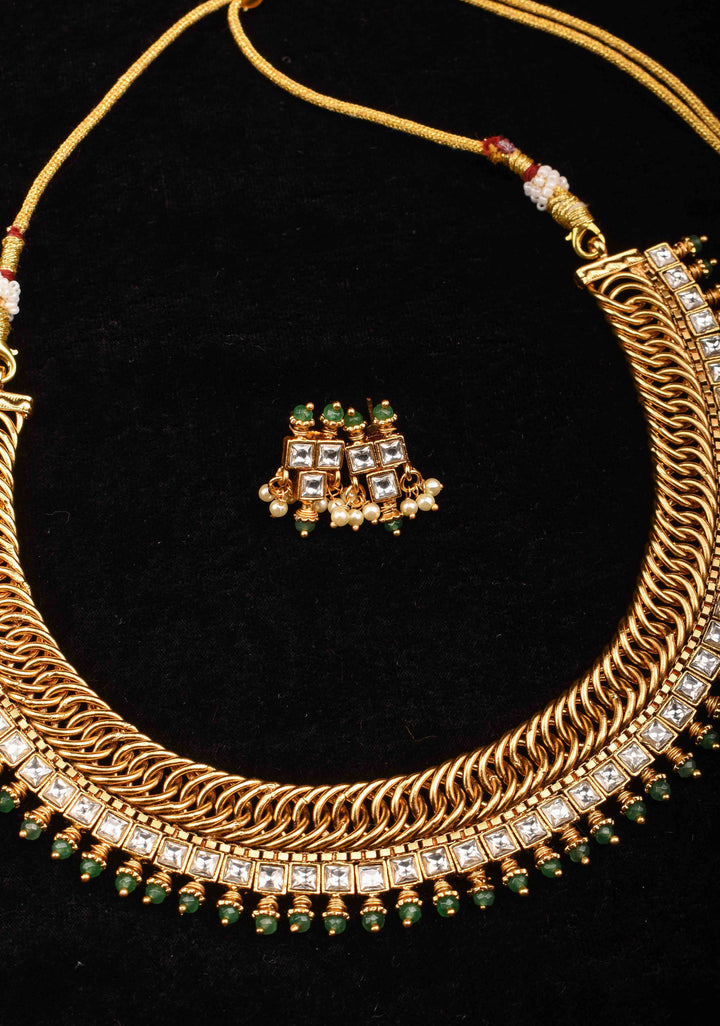 Microplated Kundan Jadau Lightweight Choker set