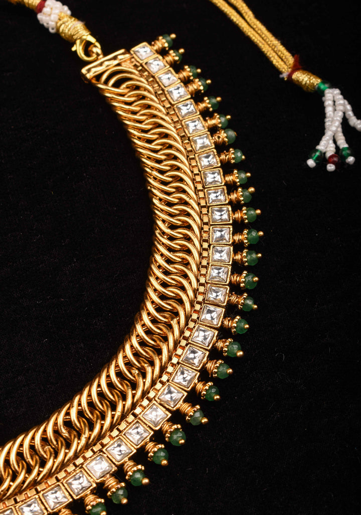 Microplated Kundan Jadau Lightweight Choker set