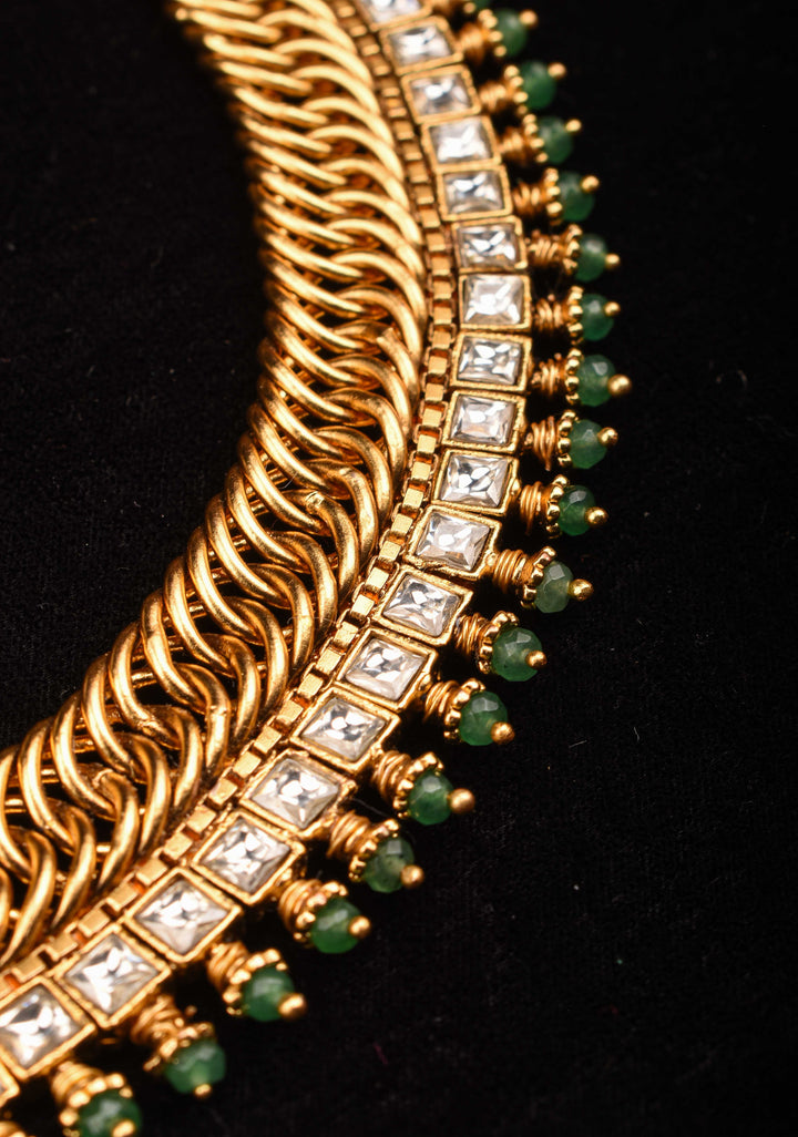 Microplated Kundan Jadau Lightweight Choker set