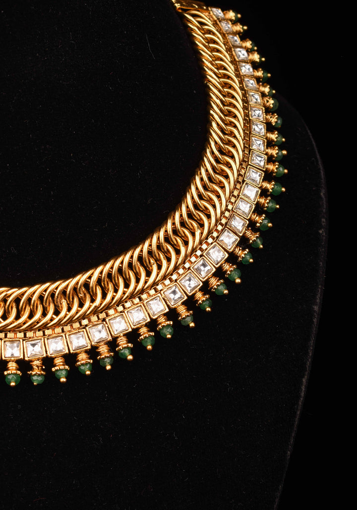Microplated Kundan Jadau Lightweight Choker set