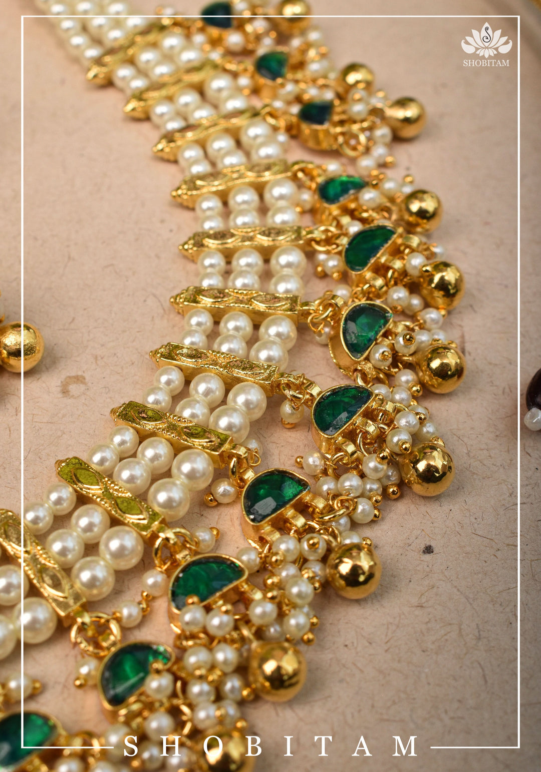 Beautiful Ahmedabadi Kundan Jadau Gold design necklace set | Shobitam Jewelry