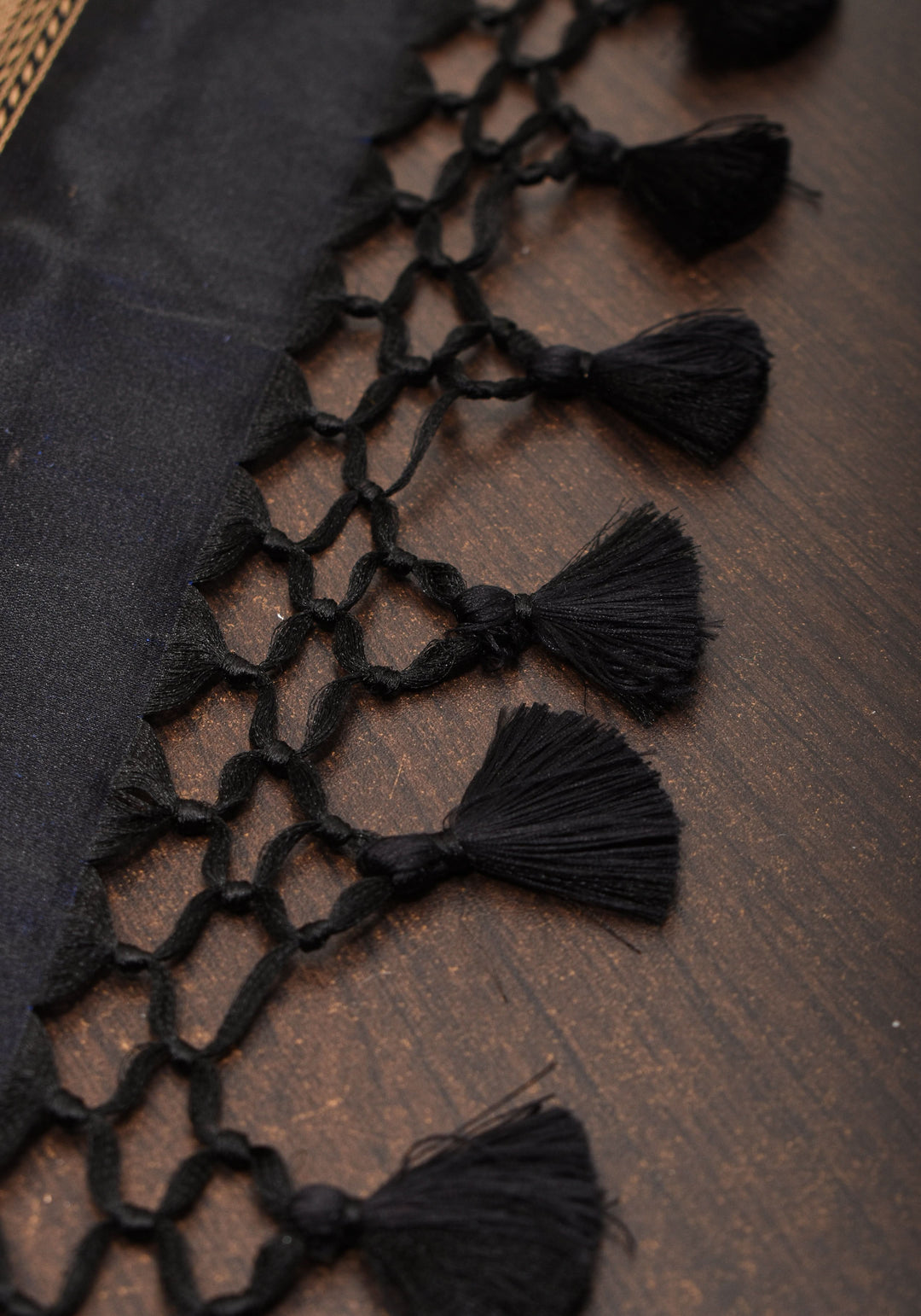 Midnight Blue Tone Banarasi Mashru Silk Saree with zari Floral Motifs | SILK MARK CERTIFIED