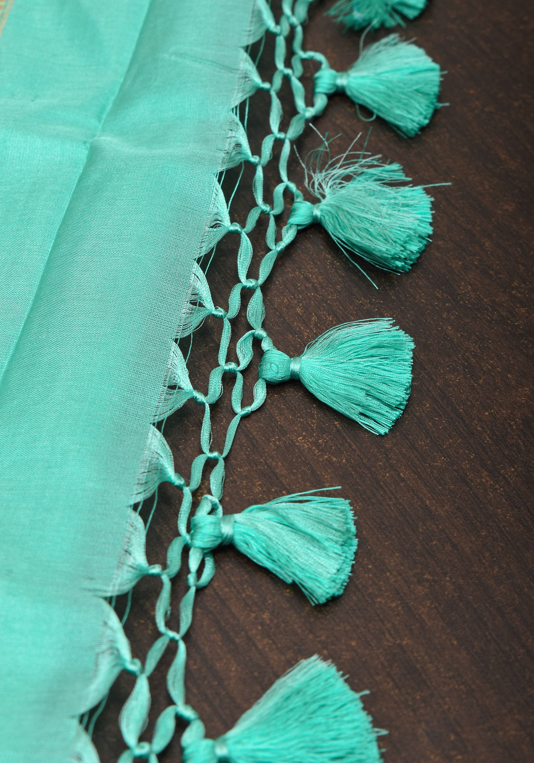 Stunning Banarasi Katan SIlk Saree in Seagreen with vertical stripes and Zari Borders| SILK MARK CERTIFIED