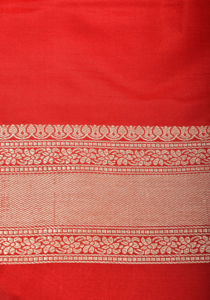 Lavender Pure Tissue Silk Banarasi Saree with alfi Leaf Motifs and  Meenakari Wide Kadhiyal Border | SILK MARK CERTIFIED