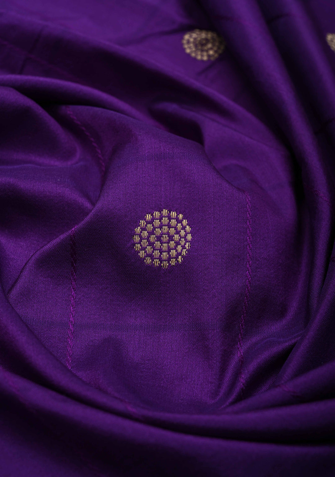 Purple Banarasi Pure Katan Silk Saree with Zari Butta and Meenakari Distinct Motifs on Border | SILK MARK CERTIFIED