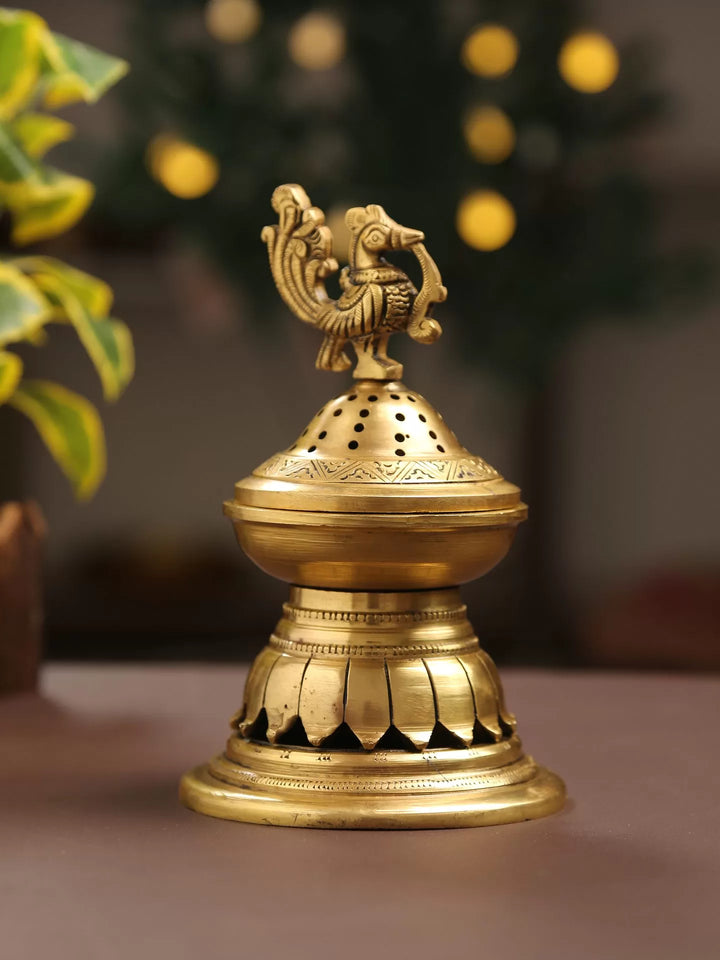Incense Burner - Peacock Design - L | SHOBITAM
