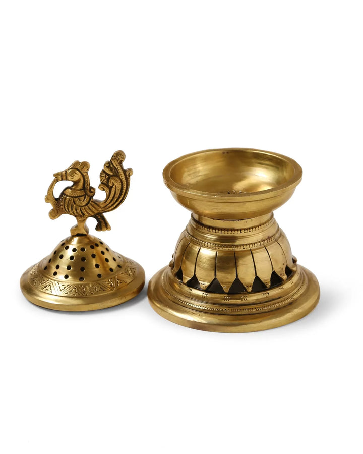 Incense Burner - Peacock Design - L | SHOBITAM