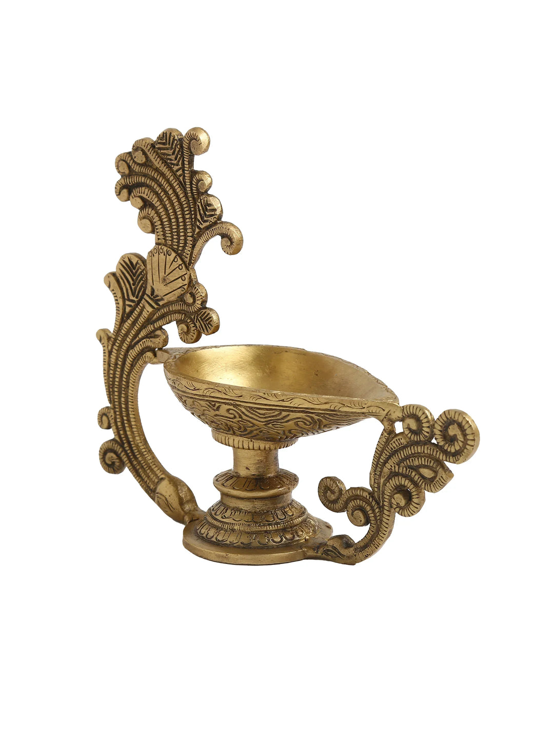 Diya - Brass Diya with Handle | SHOBITAM