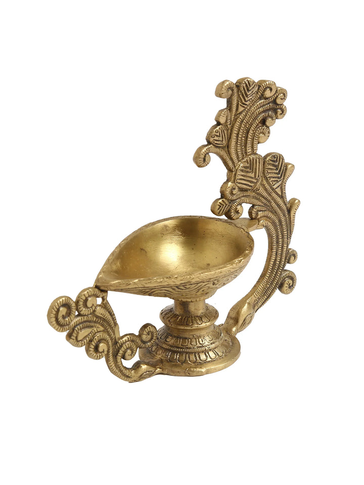 Diya - Brass Diya with Handle | SHOBITAM