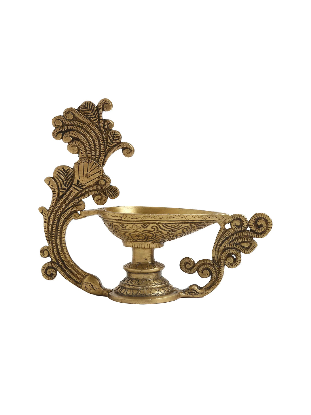 Diya - Brass Diya with Handle | SHOBITAM