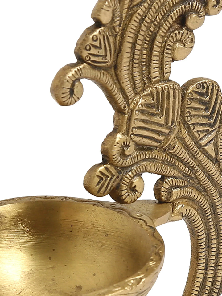 Diya - Brass Diya with Handle | SHOBITAM