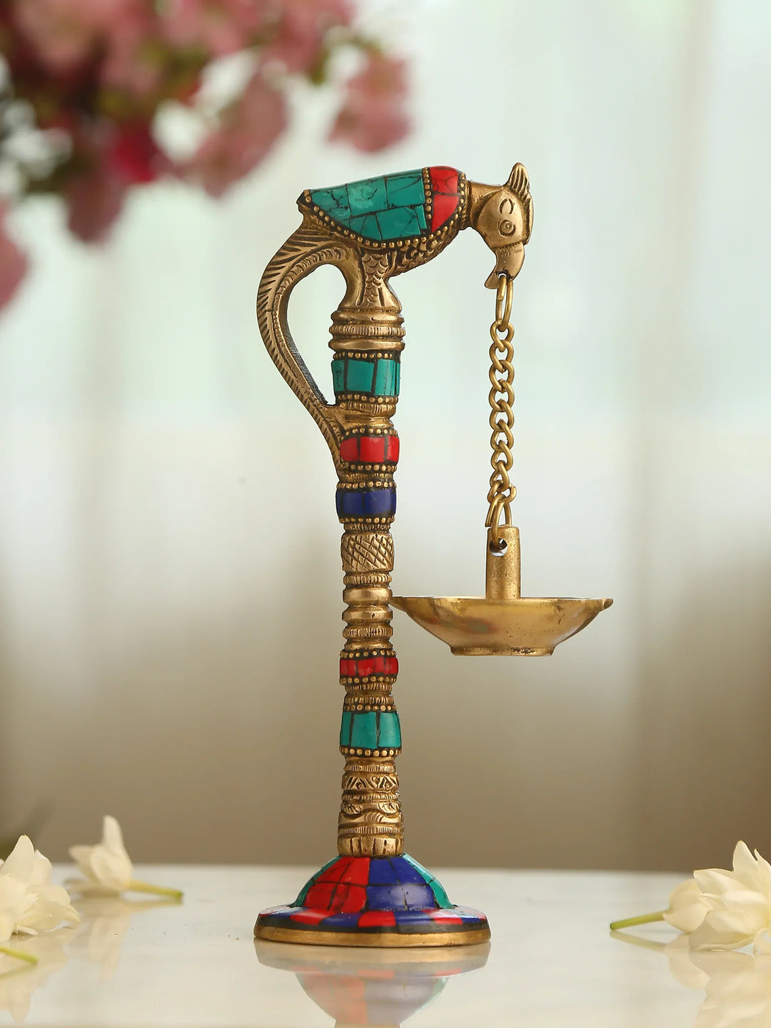 Diya - Brass Parrot Diya | SHOBITAM