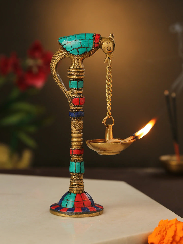 Diya - Brass Parrot Diya | SHOBITAM