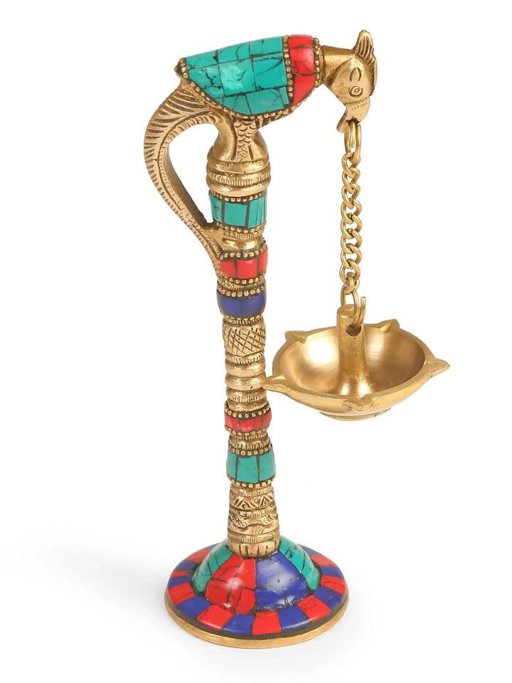 Diya - Brass Parrot Diya | SHOBITAM