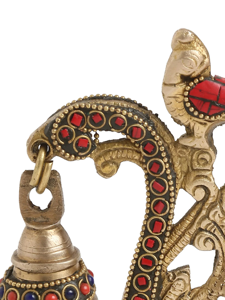 Diya - Brass Bird with Bell and Stones | SHOBITAM