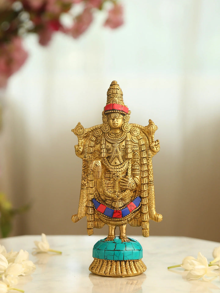 Brass Statue - Balaji With Stone Work | SHOBITAM